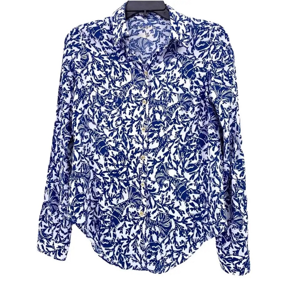 Lilly Pulitzer Sea View Button Down Shirt